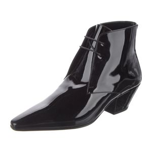 Authentic Saint Laurent patent leather Boots vernis heavy Size 36 shoes New